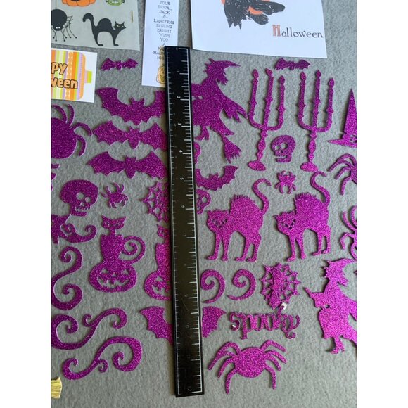 Deluxe Halloween Craft Kit With Glitter Stickers Paper Cutouts & Cards - Picture 10 of 14